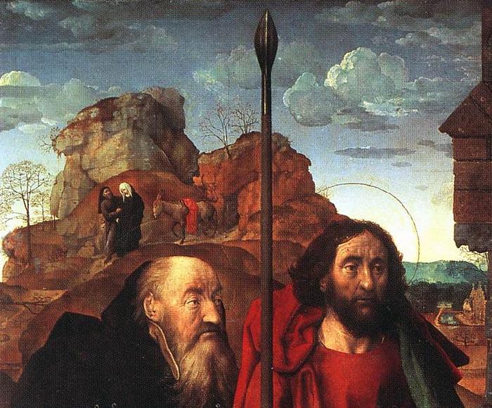 Hugo van der Goes Sts Anthony and Thomas with Tommaso Portinari